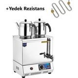 Remta EP02 30 Model 23 Lt Çift Demlikli Elektrikli Çay Kazanı Paslanmaz Çelik Yedek Rezistans ile - Inox
