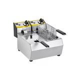 Remta Inox 3 3 Litre Çift Hazneli Elektrikli Kapaklı Sanayi Tipi Fritöz Makinesi Patates