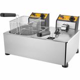 Remta R93 5+5 Çiftli Litre Kapaklı Elektrikli Fritöz Paslanmaz Profesyonel Sanayi Tipi Fritöz Makinesi & Patates Kızartması Makinesi & Endüstriyel Büfe Tipi