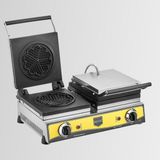 Remta W15 Sanayi Tipi Döküm Çiftli Çiçek Model 21 cm Çap Waffle Makinası Elektrikli - Çok Renkli