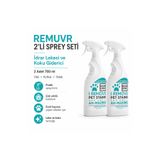 REMUVR Enzimli İdrar Lekesi ve Koku Giderici Sprey 750 ml x 2 | Kedi Köpek, Halı Koltuk Yatak