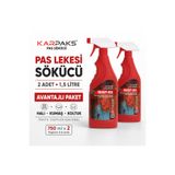 REMUVR Karpaks Rust-Ex Pas Lekesi Çıkarıcı Sprey 750 ml x 2 Halı Koltuk Kumaş ve Döşeme İçin