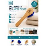 REMUVR Minik Temizlik Fırçası | Evcil Hayvan Tüy ve Leke Temizleme Fırçası Ahşap Saplı Ergonomik Tasarım
