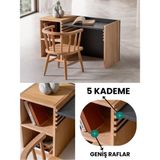Remy Montessori Yükseklik Ayarlanabilir Kadameli Çalışma Masası Kayın Masif Ahşap - Siyah