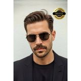 Ren Eyewear Astra Metal Lazer Kesim Yeni Sezon Erkek Güneş Gözlüğü UV400 Koruma Premium Seri - Siyah