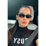 Ren Eyewear Bloom Kare Güneş Gözlüğü KAHVERENGİ YEŞİL Ince Çerçeve Uv400 Koruma - Siyah