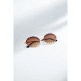 REN EYEWEAR Carlot Taşlı Oval Siyah Güneş Gözlüğü 2024 Model Uv400 Kadın Tasarım /