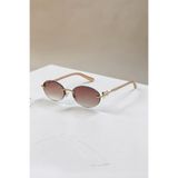 REN EYEWEAR DERLA Metal Oval Kadın Güneş Gözlüğü Degrade Kesme Cam UV400 Korumalı