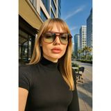 Ren Eyewear Jase Dikdörtgen Degrade Güneş Gözlüğü Unisex Yeşil Cam Kahverengi Çerçeve - uv 400