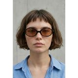 Ren Eyewear Miux Kadın Siyah Çerçeve Soft Renkli Cam Popüler Oval Güneş Gözlüğü – UV400 - Gül Kurusu