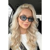 REN EYEWEAR Ovelle Kadın Leopar çerçeve Mavi cam Oval Güneş Gözlüğü – Aksesuar Detaylı Uv400