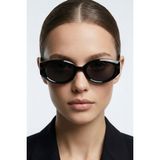 Ren Eyewear Ren Nova Oval Modern 2026 Güneş Gözlüğü UV400 %100 Koruma, Hafif - Siyah