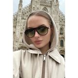 REN EYEWEAR REN Sepia Air Unisex Yeşil Cam Kahverenk Çerçeve Pilot Güneş Gözlüğü | UV400 Koruma