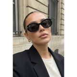 REN EYEWEAR Siena Kadın Siyah çerçeve modern popüler Oval Güneş Gözlüğü – Aksesuar Detaylı Uv400