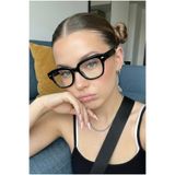 REN EYEWEAR STAKE KALIN ÇERÇEVE SİYAH Popüler Mavi Işık Korumalı Blue Block Şeffaf Ekran gözlüğü
