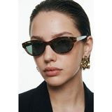 Ren Eyewear Tessa Kadın Güneş Gözlüğü Oval Kedi Gözü Leopar Çerçeve 50 Ekartman Gold Detaylı Yeni Sezon - Leopar - Siyah