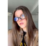 REN EYEWEAR Tr Miux Ver2 Logosuz Siyah Oval Çerçeve Popüler Şeffaf Ekran Gözlüğü