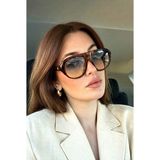 Ren Eyewear Vigore Büyük Boy Kemik Güneş Gözlüğü Oversize Kahverengi Degrade Renkli Camlı Pilot UV400 - Açık Mavi