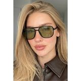 Ren Eyewear Zelda Güneş Gözlüğü UV400 Antirefle Cam TR90 Esnek Çerçeve Ekstra Hafif Unisex 52 Ekartman - Haki