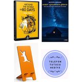 Ren Kitap Around The World In 80 Days - Jules Verne + Kuzey Işıklarının Şarkısı + Telefon Tutucu