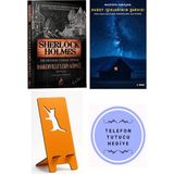 Ren Kitap Sherlock Holmes Baskervillelerin Köpeği - Sir Arthur Conan Doyle + Kuzey Işıklarının Şarkısı + Telefon Tutucu