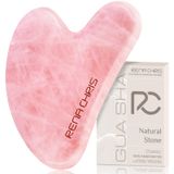 Rena Chris Gua Sha Yüz Aleti, Pembe Kristal Doğal Yeşim Taşı Guasha Tahtası SPA Akupunktur Terapisi Tetikleyici Nokta Tedavisi, Gua Sha Kazıma Masaj Aleti