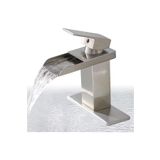 RENA DESIGN LAVABO BATARYASI INOX ŞELALE KARE GÖVDE EĞİMLİ HAVZA BANYO ARMATÜR ÇİFT GİRİŞ LÜKS ERGONAMİK MAT GRİ