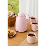Renas Store 1 Lt Akrilik Soft Pembe Çay Termosu 12 Saat Sıcak 24 Saat Soğuk