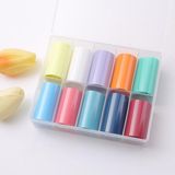 Renas Store 10LU Tırnak Süsleme Folyosu Pastel Düz Renkler Nail Art Transfer Folyo WNF-229