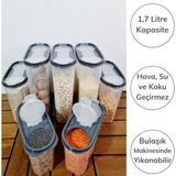 Renas Store 2 Kapaklı Ölçekli Erzak Kuru Gıda Saklama Kutusu Kabı - 1,7 Litre - SA935 (5528)