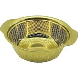 Renas Store 23CM Gold Paslanmaz Metal Sepet Süzgeç Kendinden Kulplu (5047)