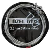 Renas Store 3.5 Ton Çelik Çekme Halatı, Ağır Hizmet Oto Kurtarma Halatı, Yüksek Mukavemetli Çelik Halat, Galvaniz Kaplama Paslanmaz Yapı, Güçlü Şakıllı Bağlantı, Off-Road ve Zorlu Arazi Kullanımı, Güvenli ve Daya