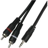 Renas Store 3.5mm Stereo To 2rca Aux Ses Kulaklık Çevirici Kablosu (1.8 Metre)