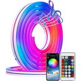 Renas Store 3 Metre Rgb Akıllı Neon LED Şerit Işık Telefon ve Kumanda Kontrollü Ambiyans Aydınlatma