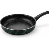 Renas Store 30 cm Teflon Tava, Yapışmaz Yüzey, Homojen Isı Dağılımı, Ergonomik Sap, Yeşil Mermer Desen