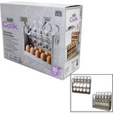Renas Store 30 Hazneli Buzdolabı Yumurta Organizeri Yaylı Katlanır Raf - Zaman Kayıt Fonksiyonu - Renk Beyaz BX40