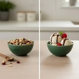 Renas Store 3'lü Rustik Seramik Kase Seti, Krem Benekli Tasarım Çerezlik ve Kahvaltılık, Çok Amaçlı Derin Sosluk Takımı, Modern Çiftlik Evi Tarzı Dekoratif Stoneware Sunum Kaseleri