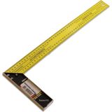 Renas Store 500 mm 50 cm Alüminyum Marangoz Gönye Metal Gövde Açılı Ölçüm Cetveli Ahşap Inşaat Hassas Gönye