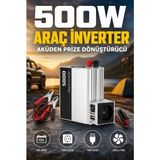 Renas Store 500W 12V Akü Inverteri 220V Ac Çıkışlı USB Portlu Fanlı Güç Dönüştürücü Araç Karavan Kullanımı