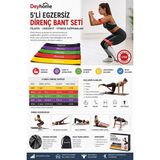 Renas Store 5’li Egzersiz Direnç Bant Seti – Pilates, Yoga, Fitness ve Crossfit Direnç Lastiği Seti | Kalça, Bacak, Kol ve Vücut Geliştirme Antrenman Bandı