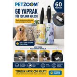 Renas Store 60 Yaprak Tüy Toplama Rulosu Kedi Köpek Tüy Toplayıcı Ev Koltuk Araç Ofis Temizlik Rulosu