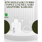 Renas Store 67W Güçlü Şarj Adaptörü ve Turbo Kablo Uzun Ömürlü Dayanıklı Tasarım - Lisinya