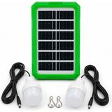 Renas Store 6V 3.5W Solar Panel Sistemli Taşınabilir Aydınlatma Seti – 2 LED Ampullü Kamp Lambası