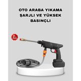 Renas Store Akülü Araba Yıkama Makinesi 21V Güçlü Basınçlı ve Çift Akülü Taşınabilir