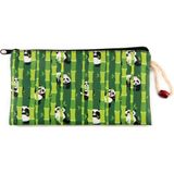 Renas Store Alp Collection Bambu Panda Desenli Kalemlik Fermuarlı Makyaj Çantası Orta Boy 12CM x 20CM