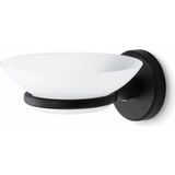 Renas Store Alper Banyo Sabunluk Siyah, Duvar Tipi, Metal, Yapışkanlı ve Vidalı Montaj, 35 mm Oval Bantlı Banyo Aksesuarı