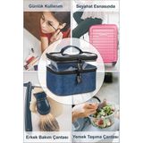 Renas Store Ankaflex Makyaj Çantası Çift Bölmeli Şeffaf Çok Amaçlı Su Geçirmez Derin Hazneli Geniş Hacimli Profesyonel 3838000003