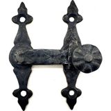 Renas Store Antika Tarz Dekoratif Pirinç Kapı, Pencere Mandalı - 82X65 Mm, Oksit
