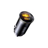 Renas Store Aohi Superauto Araç Içi Şarjı, 2 Portlu Pd 65W Type-C To Type-C, Usb, Hızlı Şarj Çakmaklık Adaptörü, Siyah