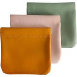 Renas Store Aputue Çanta Için Makyaj Çantası, 3 Adet Su Geçirmez Fermuarsız Kendiliğinden Kapanan Küçük Makyaj Çantası, Çanta Için Taşınabilir Yumuşak Pürüzsüz Pouch, Pu Deri Sıkmalı Kozmetik Çantaları Kadınlar